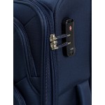 Чемодан 100% нейлон REDMOND®️, темно-синий, средний M (66/76л)