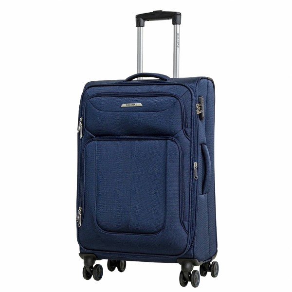 Чемодан 100% нейлон REDMOND®️, темно-синий, средний M (66/76л)