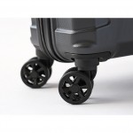 Комплект чемоданов поликарбонат S-PET "Verage" серия CRUST, черный, размеры (S+/L)