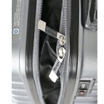 Комплект чемоданов поликарбонат S-PET "Verage" серия CRUST, серебристый, размеры (S+/M+)