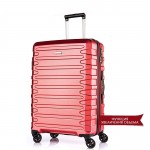 Комплект чемоданов поликарбонат S-PET "Verage" серия CRUST, красный кардинал, размеры (M+/L)