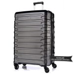 Комплект чемоданов поликарбонат S-PET "Verage" серия CRUST, черный, размеры (S+/L)