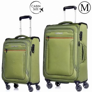 Комплект чемоданов "Verage" серия VEZDEHOD, хаки, размеры (S+/M)