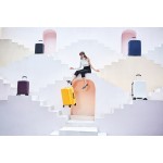 Чемодан 100% полипропилен "Verage" DIAMOND красный виноград, средний M+ (63/76л)