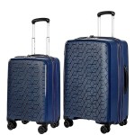 Комплект чемоданов 100% полипропилен "Verage" DIAMOND темно-синий, размеры (S+/M+)