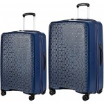 Комплект чемоданов 100% полипропилен "Verage" DIAMOND темно-синий, размеры (M+/L)