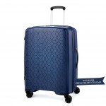 Комплект чемоданов 100% полипропилен "Verage" DIAMOND темно-синий, размеры (S+/M+)