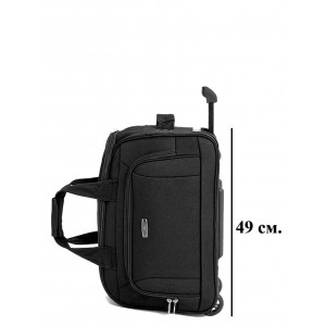 Сумка дорожная на колесах L`case®️ Boston, черная 49 см. (39л)