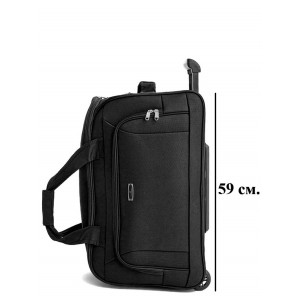 Сумка дорожная на колесах L`case®️ Boston, черная 59 см. (59л)