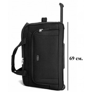 Сумка дорожная на колесах L`case®️ Boston, черная 69 см. (79л)