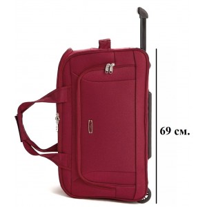 Сумка дорожная на колесах L`case®️ Boston, бордовая 69 см. (79л)
