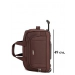 Сумка дорожная на колесах L`case®️ Boston, коричневая 49 см. (39л)