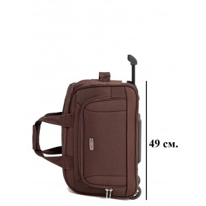 Сумка дорожная на колесах L`case®️ Boston, коричневая 49 см. (39л)