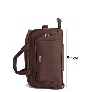 Сумка дорожная на колесах L`case®️ Boston, коричневая 59 см. (59л)