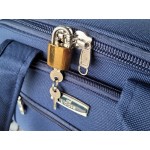 Сумка дорожная на колесах L`case®️ Vienna, темно-синяя 44 см. (33л)