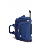 Сумка дорожная на колесах L`case®️ Vienna, темно-синяя 44 см. (33л)