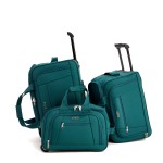 Сумка дорожная на колесах L`case®️ Vienna, темно-зеленая 54 см. (51л)