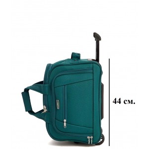 Сумка дорожная на колесах L`case®️ Vienna, темно-зеленая 44 см. (33л)